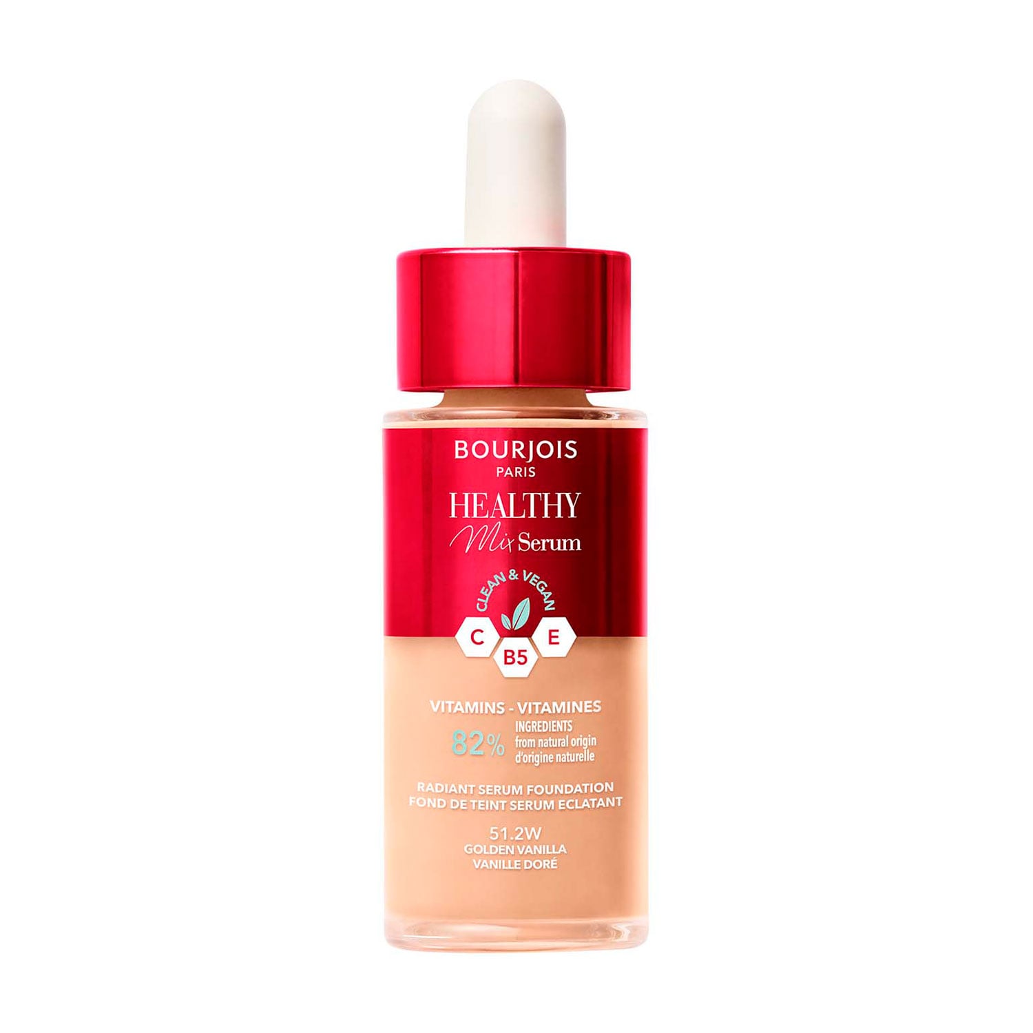 Тональна основа для обличчя Bourjois Healthy Mix Serum Foundation 51.2W Golden Vanilla, 30 мл
